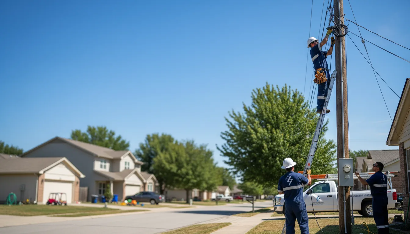 Residential electrician providing installation services in Lindale, GA